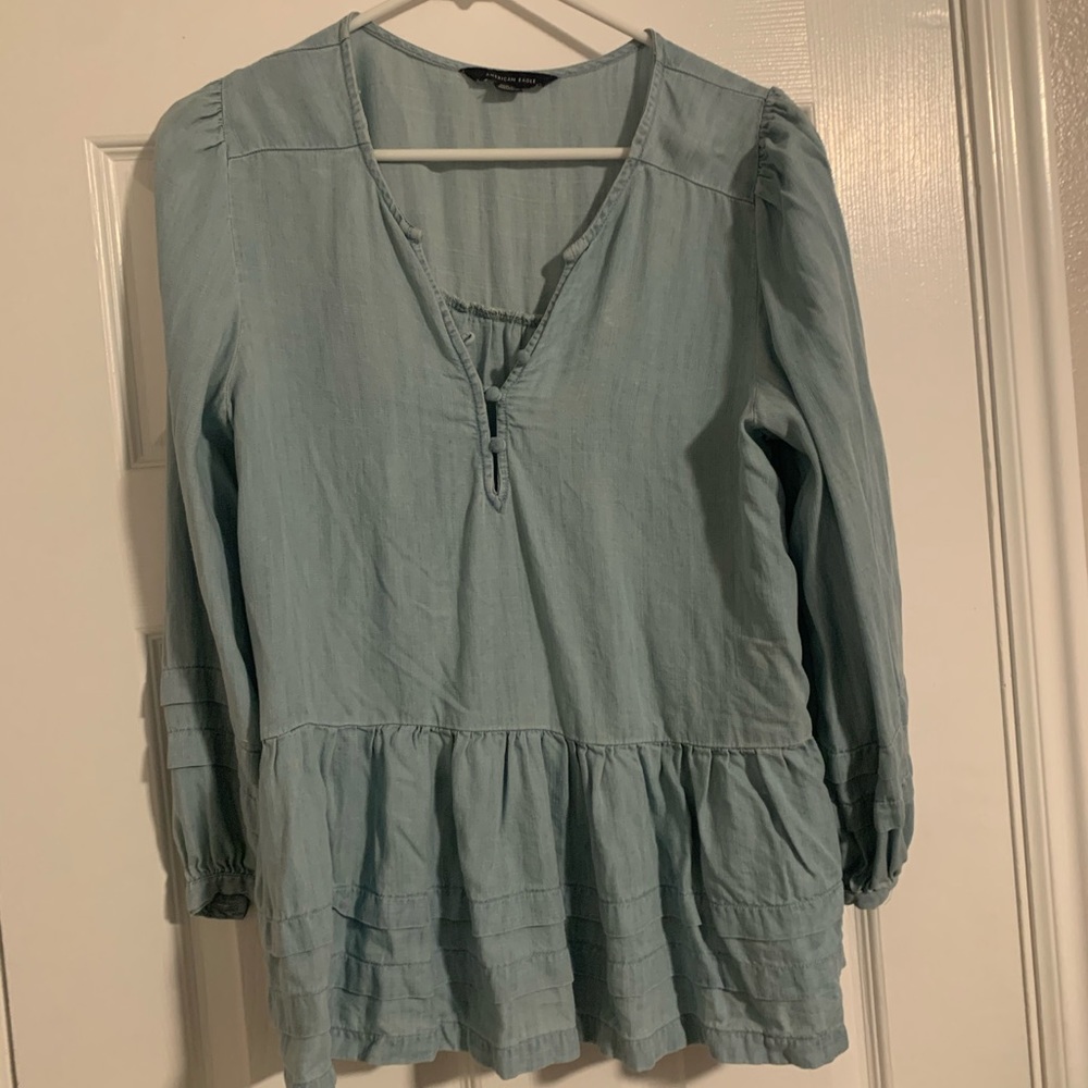 American Eagle Jean / Denim Blouse